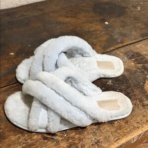 UGG Cozy Fuzzy Slide Slippers - Light Blue